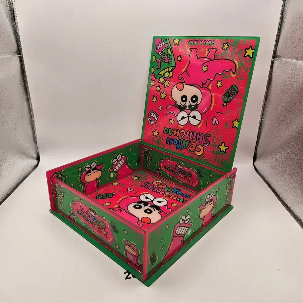CRAYON SHIN CHAN T-REX THEME HANDMADE ACRYLIC DISPLAY BOX KAWAII STORAGE CASE